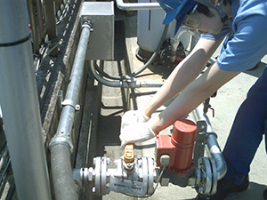 ガス漏れ対応訓練