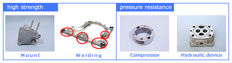 Major uses for squeeze castings